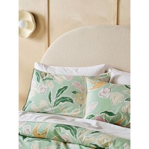 Linen House Hydria Cotton Quilt Cover Set Green