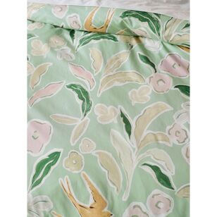 Linen House Hydria Cotton Quilt Cover Set Green