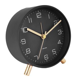 Karlsson Lofty 11 cm Alarm Clock Black