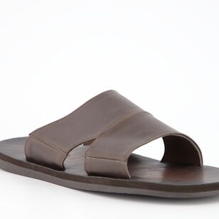 JC Lanyon Men's Jason Synthetic Cut Out Slide Brown