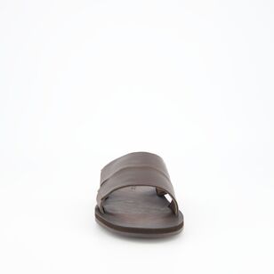 JC Lanyon Men's Jason Synthetic Cut Out Slide Brown