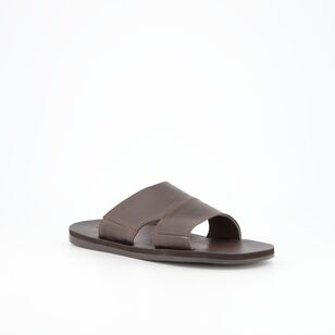 JC Lanyon Men's Jason Synthetic Cut Out Slide Brown