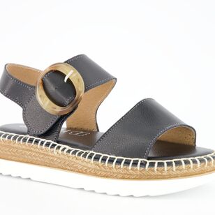 Just Bee Women's Chardy Y Back Sandal Black