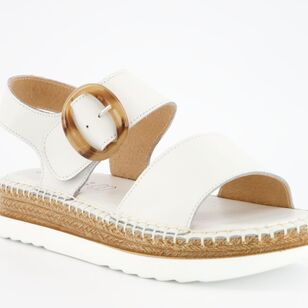 Just Bee Women's Chardy Y Back Sandal White