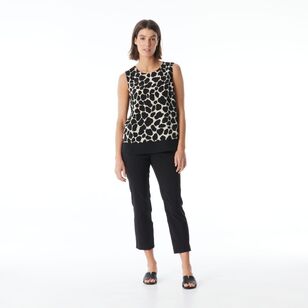 Jane Lamerton Women's Spliced Shell Top Black