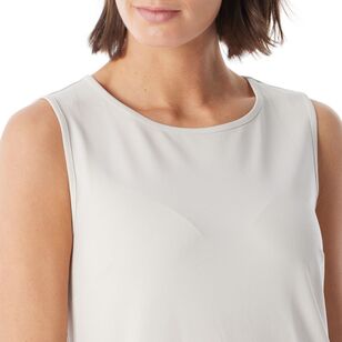 Jane Lamerton Women's Jersey Eyelet Trim Top Almond