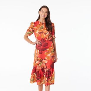 Jane Lamerton Women's Via Floral Roma Dress Spice