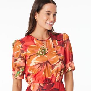 Jane Lamerton Women's Via Floral Roma Dress Spice