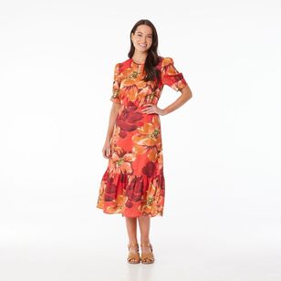 Jane Lamerton Women's Via Floral Roma Dress Spice