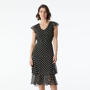 Jane Lamerton Women's Spot Tea Dress Black