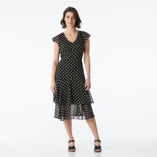 Jane Lamerton Women's Spot Tea Dress Black