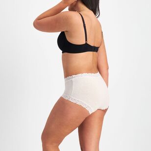 Jockey Parisienne Cotton Full Brief 3 Pack White