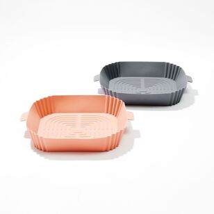 Smith + Nobel Large Reusable Silicone Air Fryer Baking Trays 2 Pack