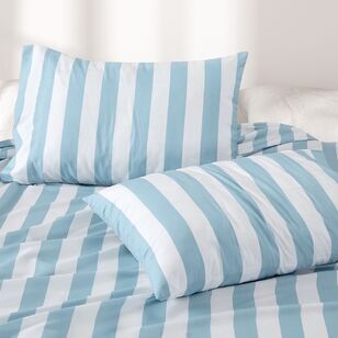 Odyssey Living Hamptons Washed Microfibre Sheet Set Coast Blue