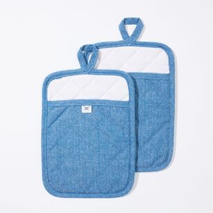 Miguel Maestre 25 x 18 cm Potholders 2 Pack Denim