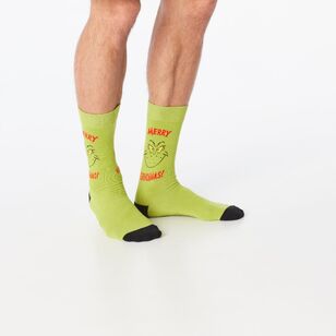 Mitch Dowd Men's Grinch Merry Grinchmas Socks Green 41487