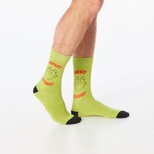 Mitch Dowd Men's Grinch Merry Grinchmas Socks Green 41487