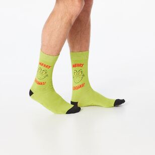 Mitch Dowd Men's Grinch Merry Grinchmas Socks Green 41487