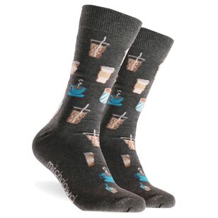 Mitch Dowd Men's Coffee Crew Sock 2 Pack Black Multicoloured 41487