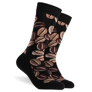 Mitch Dowd Men's Coffee Crew Sock 2 Pack Black Multicoloured 41487