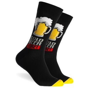 Mitch Dowd Men's Cheers Fun Sock 2 Pack Black Multicoloured 41487