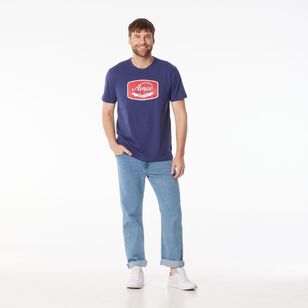 Amco Men's Badge Printed Tee Navy