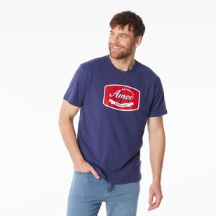 Amco Men's Badge Printed Tee Navy