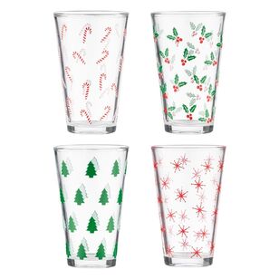 Ladelle Jingle 4 Piece Highball Set