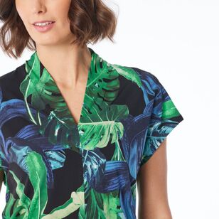 Jane Lamerton Women's Jersey V Neck Jungle Top Jungle