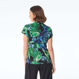 Jane Lamerton Women's Jersey V Neck Jungle Top Jungle