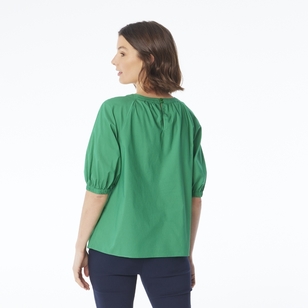 Jane Lamerton Women's Gathered Top Emerald