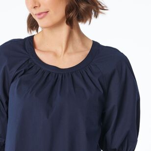 Jane Lamerton Women's Gathered Top Midnight