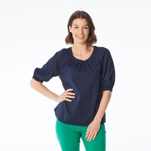 Jane Lamerton Women's Gathered Top Midnight