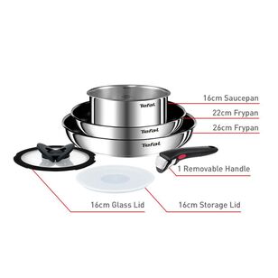 Tefal Ingenio Emotion Induction Non-Stick Stainless Steel 6 Piece Set