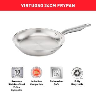 Tefal Virtuoso Induction Stainless Steel Uncoated Frypan 24 cm