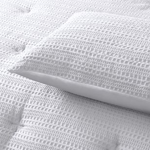 Accessorize Soho Waffle 3 Piece Comforter Set White