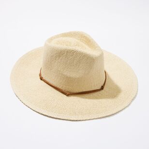 Khoko Women's Suede Trim Sun Hat Natural One Size