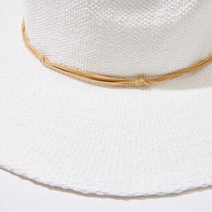 Khoko Women's Suede Trim Sun Hat White One Size