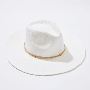 Khoko Women's Suede Trim Sun Hat White One Size