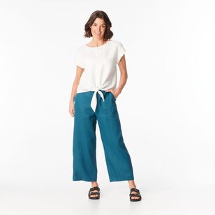 Khoko Edition Women's Linen Pant Teal