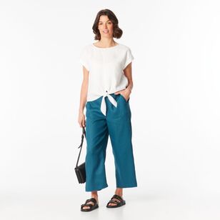 Khoko Edition Women's Linen Pant Teal