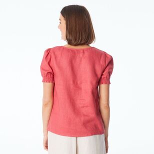 Khoko Edition Women's Shirred Cuff Top Tea Rose