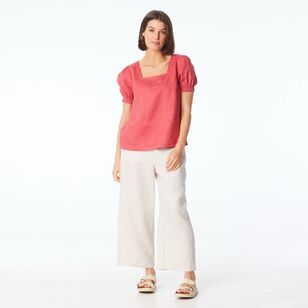 Khoko Edition Women's Shirred Cuff Top Tea Rose