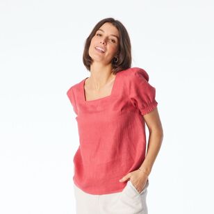 Khoko Edition Women's Shirred Cuff Top Tea Rose