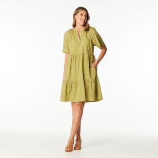 Jane Lamerton Women's Jacquard Tunic Dress Avocado