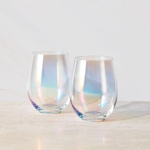 Maxwell & Williams Glamour Stemless Glass 560 ml Set of 2 Iridescent Gift Boxed