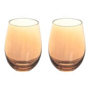 Maxwell & Williams Glamour Stemless Glass 560 ml Set of 2 Gold Gift Boxed