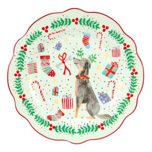 Maxwell & Williams Jolly Joy Joy Plate Dog