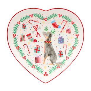 Maxwell & Williams Jolly Joy Joy Heart Dish Dog