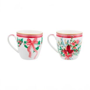 Maxwell & Williams Festive Flora Mug 340 mL Set of 2